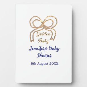 Golden baby Glitzer Bogen Royal Blue Babydusche Fotoplatte