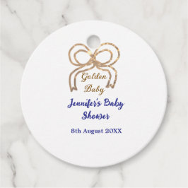 Golden baby Glitzer Bogen Royal Blue Babydusche Geschenkanhänger