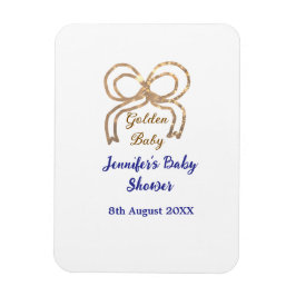 Golden baby Glitzer Bogen Royal Blue Babydusche Magnet