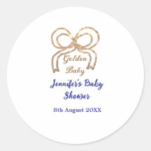 Golden baby Glitzer Bogen Royal Blue Babydusche