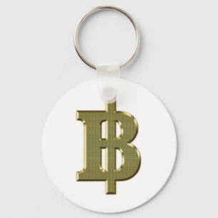 GOLDEN BAHT SIGN ฿ thailändischer ฿ Schlüsselanhänger