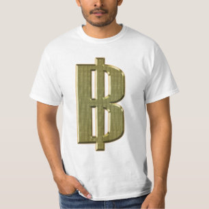 GOLDEN BAHT SIGN ฿ thailändischer ฿ T-Shirt