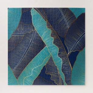 Golden Banana Leaf: Luxuriöses Muster.