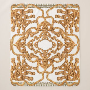 Golden Barock Ornament. Goldkartusche, Goldnarben Sherpadecke