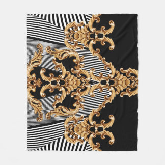 Golden barocke, aufwändige Dekoration. Fleecedecke