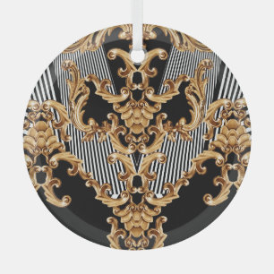 Golden barocke, aufwändige Dekoration. Ornament Aus Glas