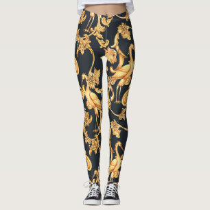 Golden barocke Krane: Rokoko-Ornament. Leggings