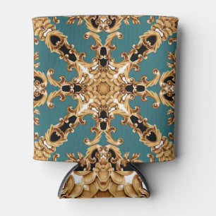 Golden barocke, luxuriöse Ornament-Design. Dosenkühler