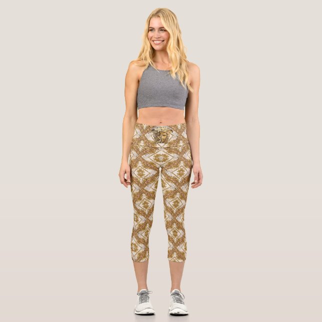 Golden Baroque Capri Leggings (Recto)