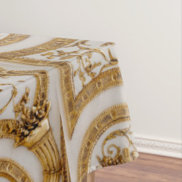 Golden Baroque Cornucopia auf Beige Erntedank Tischdecke
