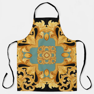 Golden Baroque Ornament 3D Elemente Schürze