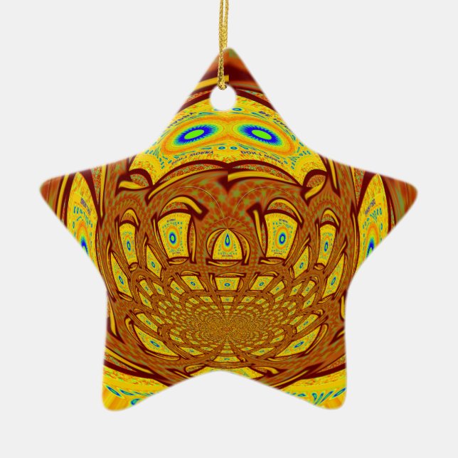 Golden Baseball Glove Keramik Ornament (Vorne)