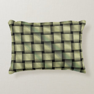 Golden Basket Weave Zierkissen