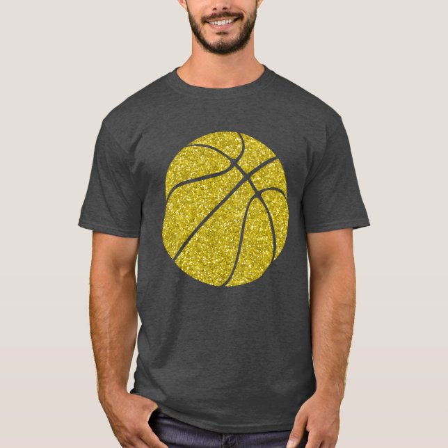 Golden Basketball Ball Bball Sports Streetball nba T-Shirt (Vorderseite)