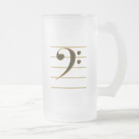 Golden Bass Clef Musiknote