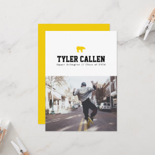 Golden Bear Varsity Text-only Rückseite Einladung