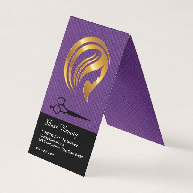 Golden Beauty Logo | Salonschere Visitenkarten (Vorderseite)