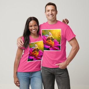 Golden Bee Blume Magic Light Design T-Shirt