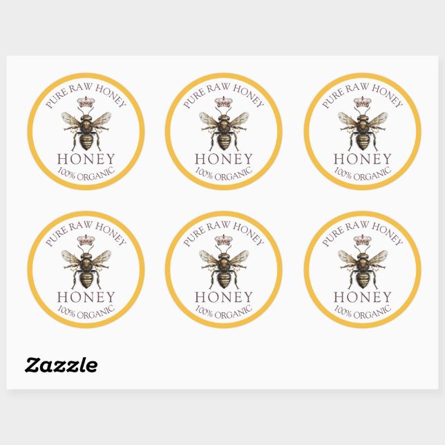 Golden Bee Honey Étiquette (Feuille)