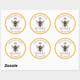 Golden Bee Honey Label Runder Aufkleber