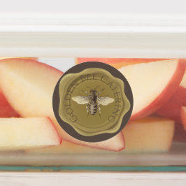 Golden Bee on Brown Personalisiert Wax Siegel Labe Etiketten