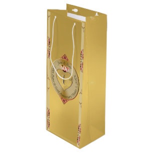 Golden bei der 1. oder 50. Hochzeit Geschenktüte Für Weinflaschen