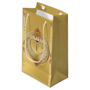 Golden bei der 1. oder 50. Hochzeit Kleine Geschenktüte