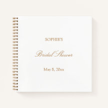 Golden Beige Script Brautparty Gästebuch