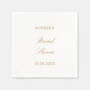 Golden Beige Script Brautparty Napkins Serviette