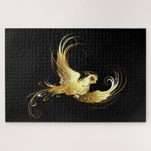 Golden Bird im schwarzen Hintergrund
