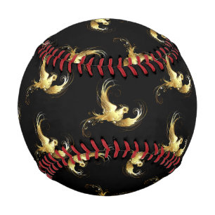 Golden Bird im schwarzen Hintergrund Baseball