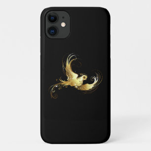 Golden Bird im schwarzen Hintergrund Case-Mate iPhone Hülle