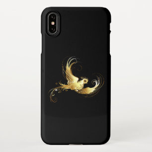 Golden Bird im schwarzen Hintergrund iPhone Hülle