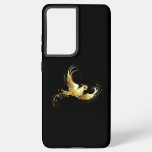 Golden Bird im schwarzen Hintergrund Samsung Galaxy Hülle