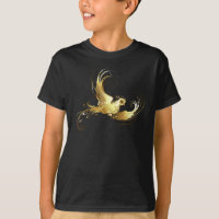 Golden Bird im schwarzen Hintergrund