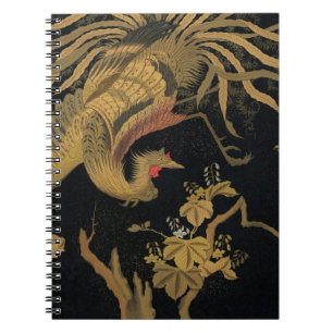 Golden Bird Japanische Klassik Antike Notizblock