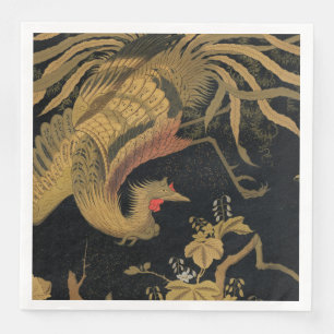 Golden Bird Japanische Klassik Antike Serviette