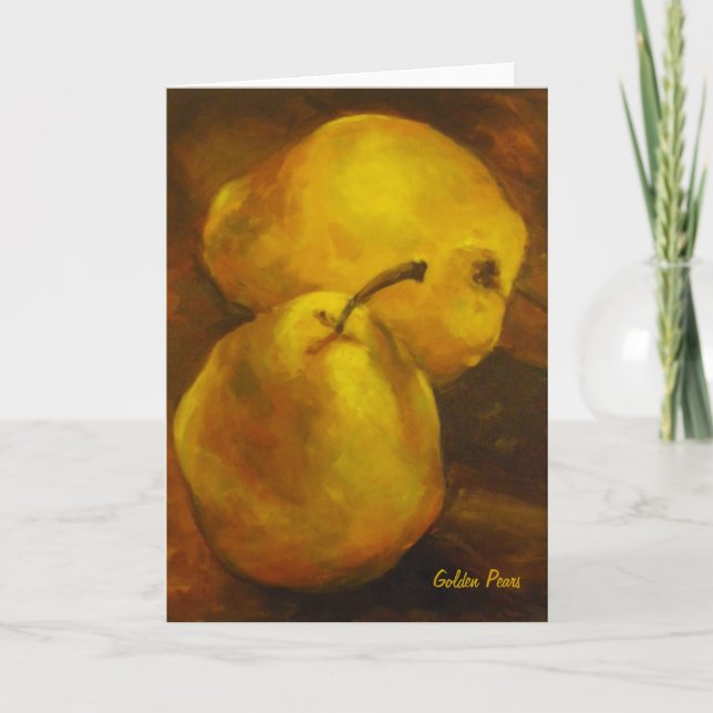 Golden Birnen Note Card Karte (Vorderseite)