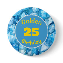 Golden Birthday Dezember Birthstone Custom Button