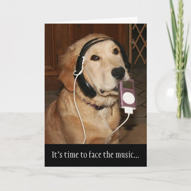 Golden Birthday Music Karte (Vorderseite)