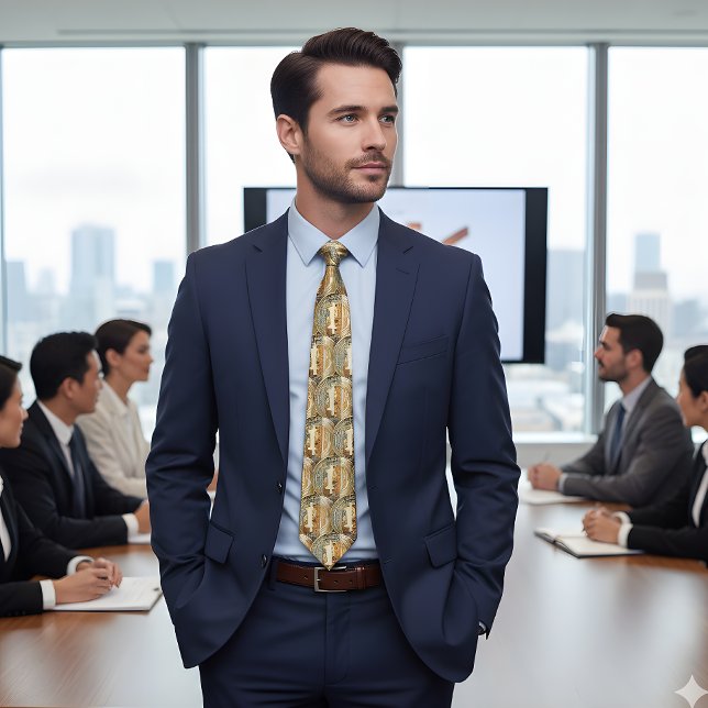 Golden Bitcoin Elegante Krawatte (Von Creator hochgeladen)