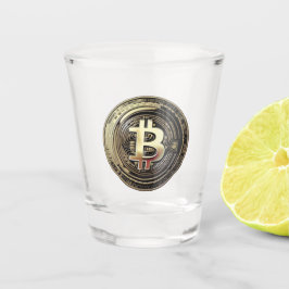 Golden Bitcoin Schnapsglas