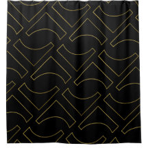 Golden Black Chic Geometric Minimal