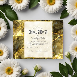 Golden Black Topaz Gemstone Brautparty Einladung
