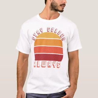 Golden bleibe, immer - Retro-Sonnenuntergang Motiv T-Shirt