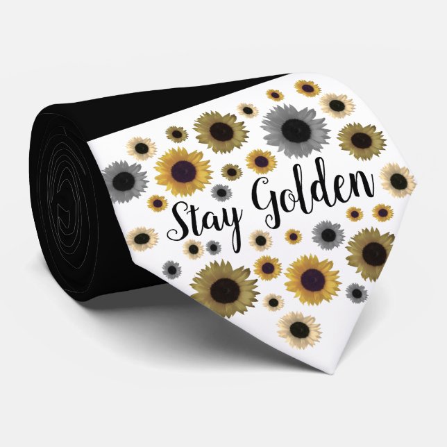 Golden bleibe, Sonnenblume Krawatte (Gerollt)