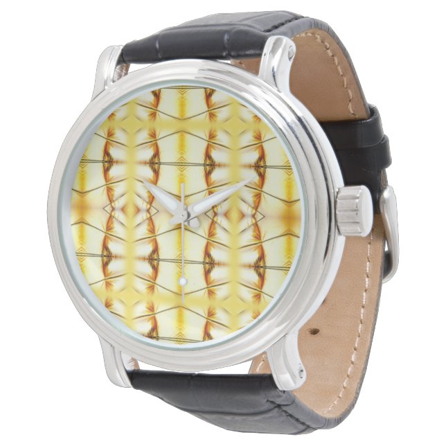 Golden Bling Armbanduhr (Schrägansicht)