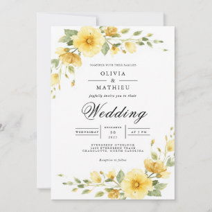 Golden Bloom Arch Blühend Hochzeit Einladung
