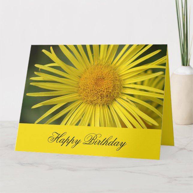 Golden Bloom Elegante Karte (Vorderseite)