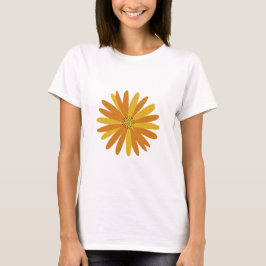 Golden Bloom - Elegantes Blumendesign T-Shirt